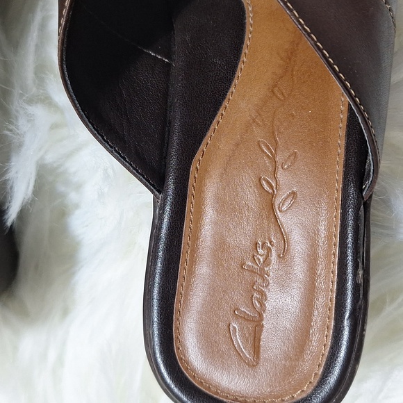 Clarks brown leather sandles,  7M - Picture 4 of 9